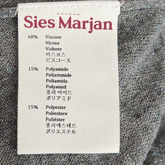 Sies Marjan Pierre Lurex Melange Crewneck Sweater in Gray With Sparkles - Small - Picture 8 of 9